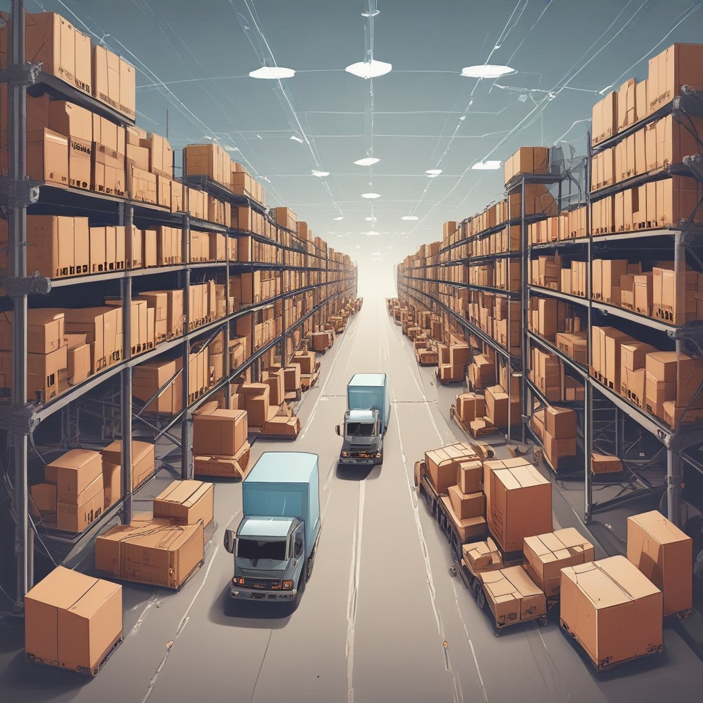 Efficient logistics illustration